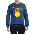 thumbnail image 2 of Wild Bobby, Tennis Mom Cute Bow Ribbon Tennis Ball, Mother's Day, Unisex Crewneck Graphic Sweatshirt, Vintage Heather Blue, Small, 2 of 3