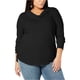 thumbnail image 1 of Blusa de punto tipo gofre Style & Co. para mujer negro 1X, 1 of 1