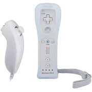 Wii Remote Controller Motion Plus Wireless Nunchuck Controller with Silicon Case Compatible Nintendo Wii and Wii U