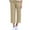 Beige, variant on Kmdttou Stretch Workout Cargo Capri Pants for Women plus size Solid Color Loose Casual Wide-leg Cropped Trousers