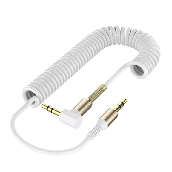 Coiled 3.5mm Stereo Sound Cable AUXs 3.5mm to 3.5mm Sound Cord for Car Headphone Speakers Wire
