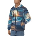 thumbnail image 3 of Honeii Ocean View Bedroom Print Hoodies for Men, Pullover & Full Zip, Breathable Zip up Hoodie, Sweatshirt-Small, 3 of 5