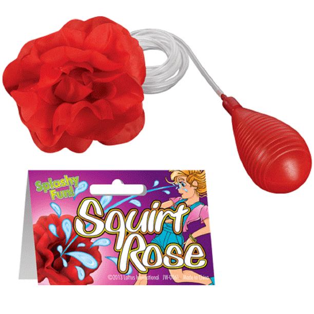 Squirt Rose Rouge Clown Fleur Blague Truc Squirting Farce Joker Water Costume