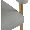thumbnail image 6 of Meridian Furniture Creston Light Grey Durable Linen Textured Fabric Dining Chair, 6 of 7