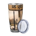 thumbnail image 2 of Lsque Rustic French Signpost Pattern 20oz Car Cup with Lid and Straw, Insulated Coffee Cup with Straw Topper, Spill Proof Travel Coffee Mug, Stainless Steel Tumble-Straw Three-piece Set, 2 of 8