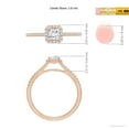 thumbnail image 5 of ANGARA Natural Princess-Cut Diamond Halo Engagement Ring in 14K Rose Gold for Women (Size-3.8mm| Color-G| Clarity-VS2) | April Birthstone, Anniversary, Jewelry Gift for Women | Natural Diamond Ring, 5 of 10