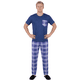 thumbnail image 1 of Pijama Hombre 2 Piezas Unitalla, Playera Suave con Bolsillo y Pantalón a Cuadros, Comodidad Total para Descanso, 1 of 5