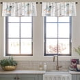 thumbnail image 4 of LALILO Kitchen Curtain Valance Forest With Cute Fox Bear Bunny Rod Pocket Window Curtain 52"x 18" Set of 2, 4 of 7
