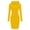 Yellow, variant on Maxi Dresses For Women 2023 Long Sleeve Solid Patchwork O Neck Casual Long Hooded Sweatershirt White Dress