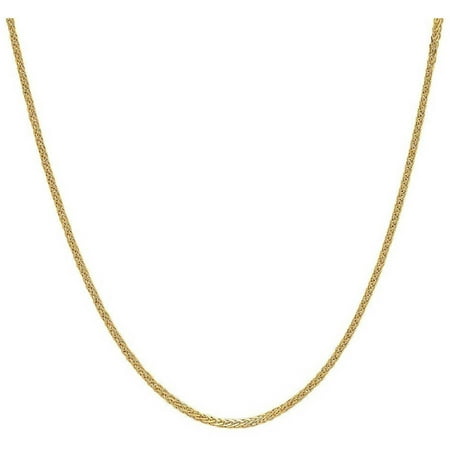 A 14kt Yellow Gold Square Wheat Chain Necklace, 22