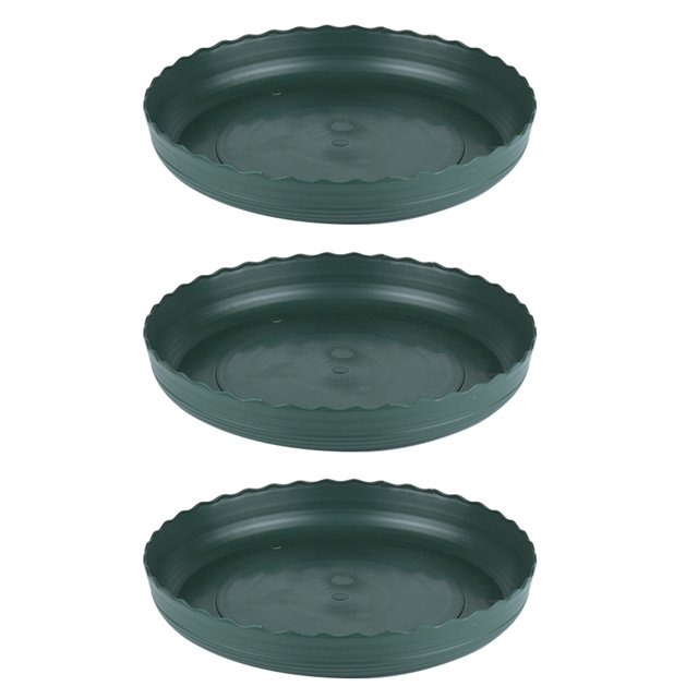 EeaseCA 3 Pcs Plateau de Pot de Plante Mobile Rond Base en Liège Plateau d'Égouttement Outil de Balcon de Jardin pour Pot de Fleurs Succulentes (1 Gallon)