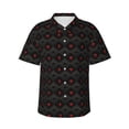 thumbnail image 1 of Balery Red Poker Camisas hawaianas de manga corta para hombre, camisas playeras de corte holgado, camisas de vacaciones con botones,3X-Large, 1 of 7