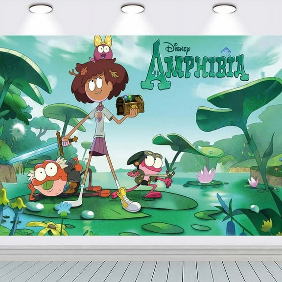 Amphibia Party Supplies Backdrop Banner Poster Birthday Decorations Background for Photography Taspestry