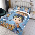 thumbnail image 3 of Rusty Remaches Conjunto de sábanas temático, trío de piezas, cómodo y amigable con la piel, diseño único, regalo de decoración para el hogar para familiares, amigos y fans,135cm *200cm, 3 of 6