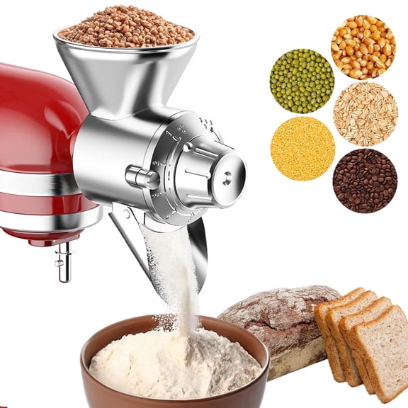 TOCOKEID All Metal 9-Speed Grain Mill Attachment for KitchenAid Stand Mixers