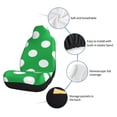 thumbnail image 3 of Goofa Green And White Polka Dot Printed Car Seat Covers, Automotive Seat Covers for Cars Trucks and SUVs, Quick Setup Universal Fit Elastic Seat Covers-2 PCS, 3 of 6