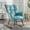 Aqua, variant on Rocking Chair Nursery Teddy Upholstered Glider Rocker High Backrest Nursery Rocker Comfortable Stylish Accent Armchair for Living Rooms Bedrooms Offices