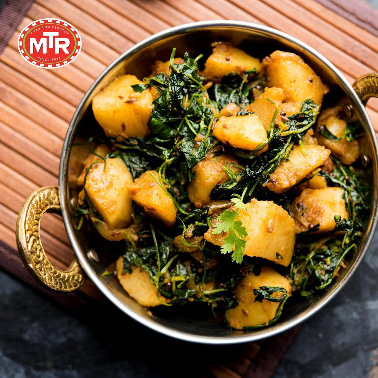 MTR Alu Methi (300g, Pack of 6) – Ready-to-Eat Indian Meal with Potato & Fenugreek, Plant-Based, No Preservatives, Microwavable, Nutritious & Flavorful