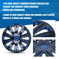 thumbnail image 3 of 13" Set of 4 Wheel Covers Snap on Hubcaps Full Hub Caps Fit R13 Tire & Steel Rim (4 Pack) Black&Blue, 3 of 11