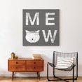thumbnail image 4 of Creative Products Meow Gray 30 x 30 Canvas Wall Art, 4 of 5
