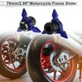 thumbnail image 2 of Protector de choque de marco de motocicleta de aleación de aluminio y plástico Unique Bargains 0.59" 2 Pcs 2.99" 2.05" Azul, 2 of 7