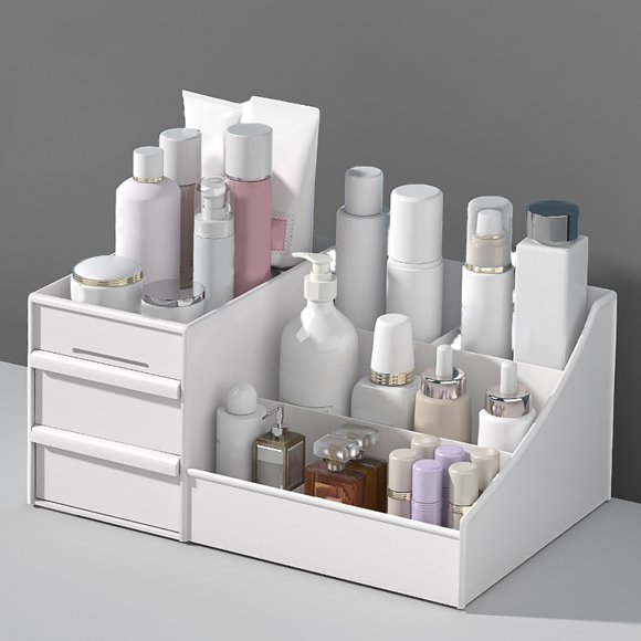 Cosmetic 2 Makeup Organizer With Drawers Counter Top Organizer For Cosmetics Vanity Holder For Lipstick Brushes Lotions And Jewelry