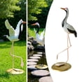 thumbnail image 5 of Crane Bird Statues Figurines Decor Sculpture Ironwork Material for Balcony Living Room Home Display, 5 of 7