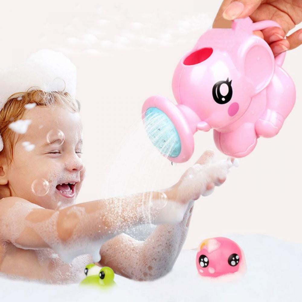 Cute Elephant Watering Pot Baby Bathing Toys Plastic Cartoon Baby Beach Toys 