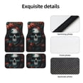 thumbnail image 4 of Naloa Butterfly Flower Skull Car Foot Mat Set of 4 Pieces - Universal Floor Liner Neoprene Full Set Floor Mats for Cars Trucks SUV, 4 of 7