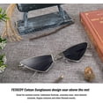 thumbnail image 6 of FEISEDY Small Cat Eye Sunglasses Women PUNK Party Metal ROCK Candy Color Glasses B2721, 6 of 14