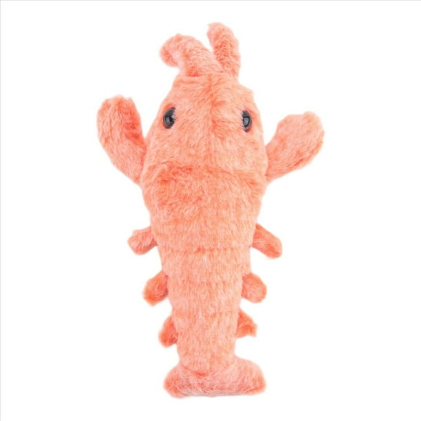 Juguetes para Perros con Forma de Langosta Flexible, Juguete Interactivo de Langosta Saltadora de Felpa, Juguete para Mascotas en Movimiento Activado por Movimiento, B