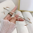 thumbnail image 2 of Gafas para miopía sin montura con corte de diamante, gafas de moda con destellos finos y luz de estrellas, gafas antiazules de moda para mujer, 2 of 4