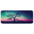 thumbnail image 1 of Galaxy Kitchen Mat, Vibrant Stars Space Cosmic Lonely Tree Aurora Borealis, Plush Decorative Kitchen Mat with Non Slip Backing, 47" X 19", Pink Aqua Dark Blue, by Ambesonne, 1 of 1