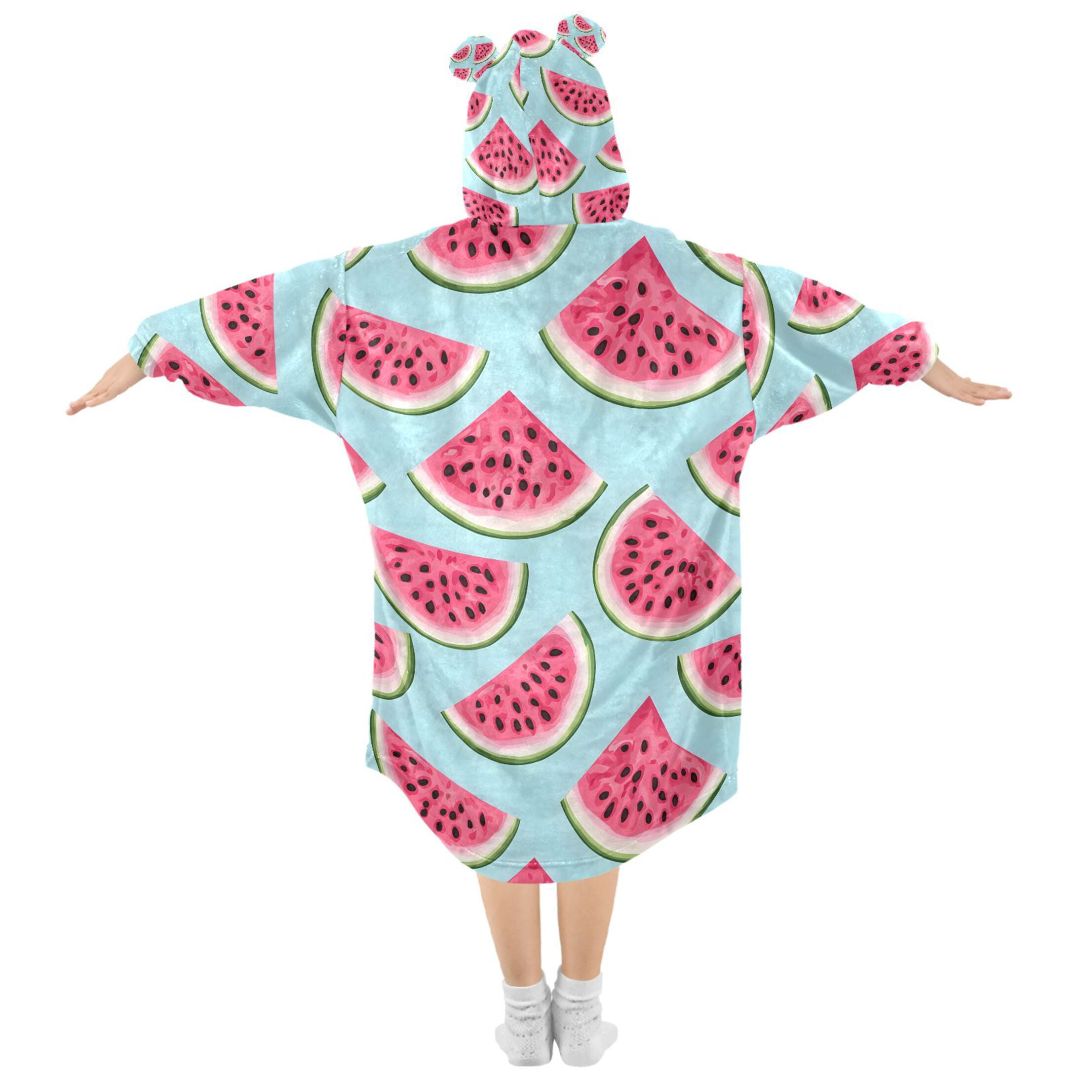 joogoo Wearable Blanket Hoodie for Watermelons Oversized Sherpa Hooded 3-14 YR M