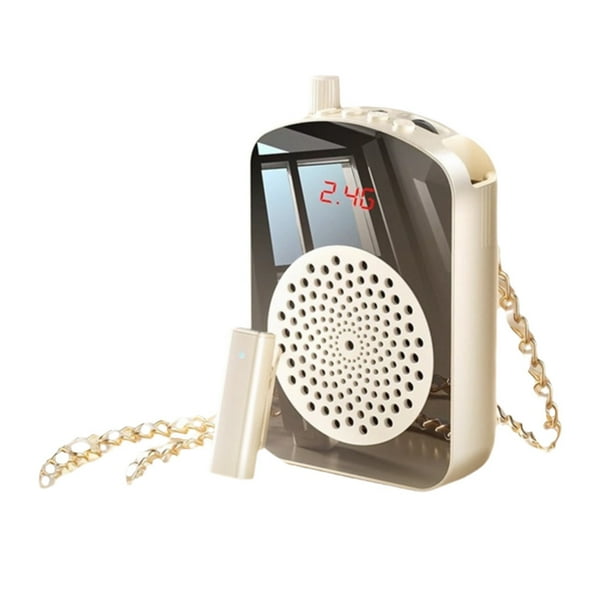 Amplificador de Voz Inalámbrico con Micrófono de Solapa, Amplificador de Voz Portátil con Altavoz de Micrófono de Solapa, para Aula, Voz.