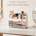 thumbnail image 2 of Organizador de maquillaje UFORU con 2 cajones grandes, color blanco, 2 of 8