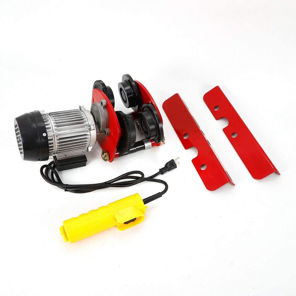 FETCOI Electric Hoist Lift 2000LBS Overhead Electric Motor Hoist Trolley Garage Winch Crane w/I-Beam Links, Remote Control, 1400r/m, Heavy Duty Automatic Shop Overhead Motor Hoist Lift