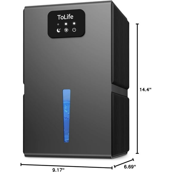 Portable Dehumidifier with 95 OZ , Auto-Off, Sleep , LED Colors for Home, Basement, Bathroom, RV