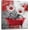 Red, variant on Farmhouse Red Floral Wall Art for Living Room Daisy Flower in Bathtub and Butterfly Pictures Wall Decor Grey and White Abstract Geometric Canvas Wall Art for Bathroom Home Decor,12L X 12W Inches
