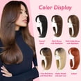 thumbnail image 5 of Short Hair Topper 12 Inch Layered Hair Toppers with Curtain Bangs for Women with Thinning Hair or Hair Loss Synthetic Wiglets Hair Pieces for Women(Ash Light Brown with Highlights), 5 of 6