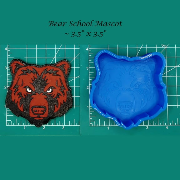 Bear School Mascot Silicone Freshie Mold