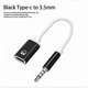 thumbnail image 1 of Cable adaptador de cabeza redonda shaofei macho 3,5 mm a hembra TIPO C negro, 1 of 5