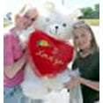 thumbnail image 2 of American Made Big Love Teddy Bear 3-feet Tall Holds I Love You Heart Pillow Soft - Made in USA, 2 of 4