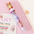 thumbnail image 2 of Christmas Decorations 10 Color Christmas Ballpoint Pen Push Type Color Multifunction Marker 10 in 1 Multicolor Pen Christmas Gift 2ml E, 2 of 7