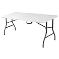 thumbnail image 3 of COSCO Deluxe 6 foot x 30 inch Fold-in-Half Blow Molded Folding Table, White Speckle, 3 of 3