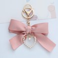 thumbnail image 6 of Elegant Pearls Heart Ribbon Bowknot Keychain For Women With Korean Styles Designs And Sturdy Alloy Materials, 6 of 9