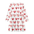 thumbnail image 5 of NAISIBABY Girls Long Sleeve Dresses, Flowy Hearts Graphic Crewneck Fashion Valentine's Day Party Dresses White 7T, 5 of 5