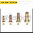 34Pcs 4 Sizes Multi-Grip Rivet Nut Assortment Kit, M4 M5 M6 M8 Zinc ...