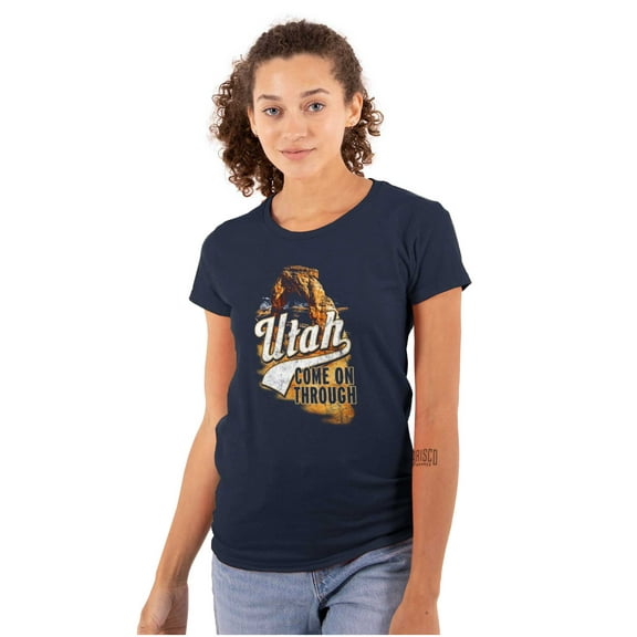 Utah Come On Through National Park Womens Slim Fit Graphic Tee Brisco Brands S