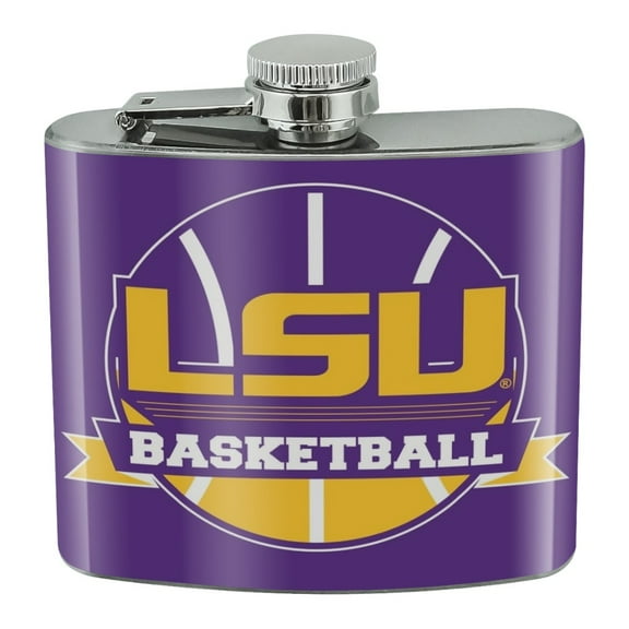 LSU Basketball Stainless Steel 5oz Hip Drink Kidney Flask